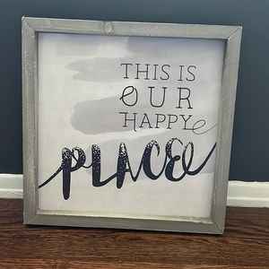 Wood framed sign